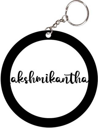 SY Gifts Lakshmikanthan Name Black Keychain Key Chain