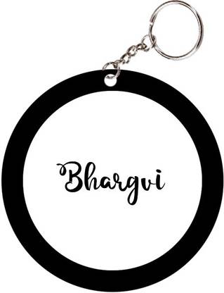 SY Gifts Bhargvi Name Black Keychain Key Chain