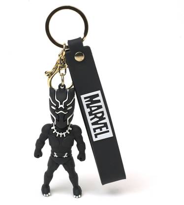 Daiyamondo Amazing Avengers Standing Black Panther 3D keychain With Ribbon Key Chain