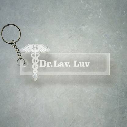 SY Gifts Doctor Logo Desigh With Lav, Luv Name Key Chain