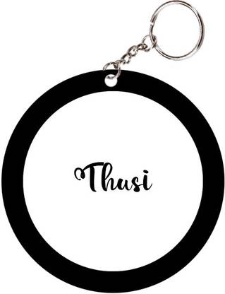 SY Gifts Thusi Name Black Keychain Key Chain