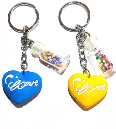 Meeko.com Multicolour AS-SO-RT-ED Glitters key chain for unisex Key Chain