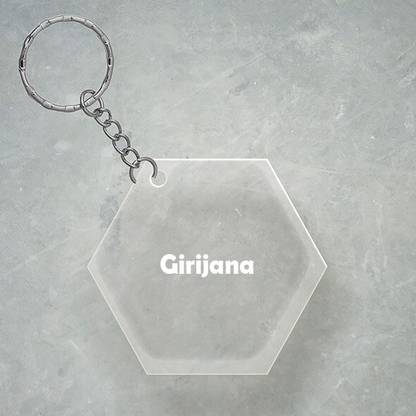 SY Gifts Girijana Name Hexagon Keychain Key Chain