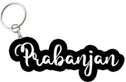 SY Gifts Prabanjan Black White Name Keychain Key Chain