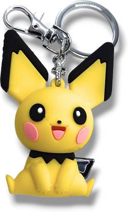 Sbb Novelty 3D Pikachu Cartoon Silicon Rubber Keychain. Pokemon Cartoon Key Chain