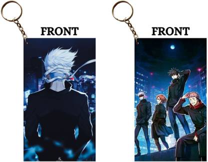 Hariyaali Enterprises LLP Jujutsu Kaisen GOJO ITADORI MEGUMI TEAM FIGHT Unique Style 2 pcs Combo Key Chain