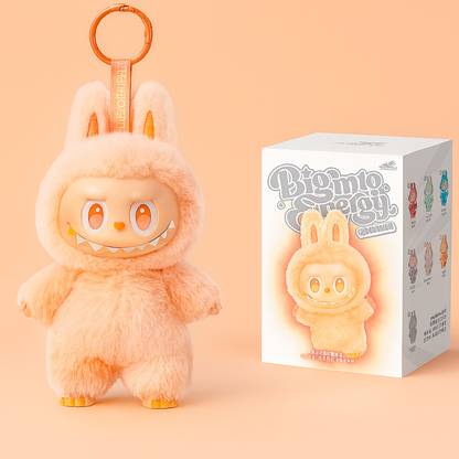 VitaBloom Labubu Inspired Fluffy Plush Dolls Cute Bunny Toy Set with Expressions Key Chain Key Chain