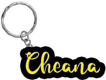 SY Gifts Cheana Name Black Yellow Name Keychain Key Chain