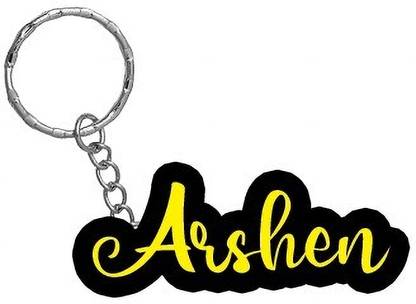 SY Gifts Arshen Name Black Yellow Name Keychain Key Chain