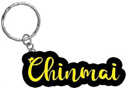 SY Gifts Chinmai Name Black Yellow Name Keychain Key Chain