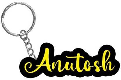 SY Gifts Anutosh Name Black Yellow Name Keychain Key Chain