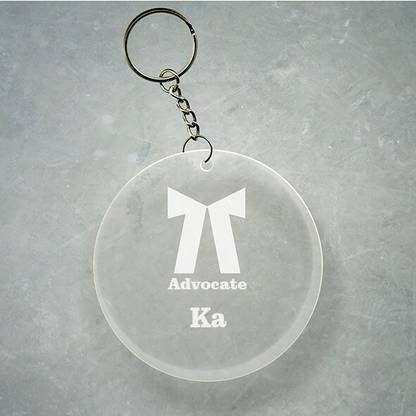 SY Gifts Advocate Logo Desigh With Ka Name Key Chain