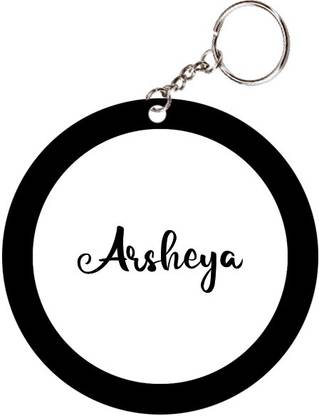 SY Gifts Arsheya Name Black Keychain Key Chain