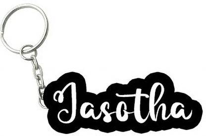 SY Gifts Jasotha Black White Name Keychain Key Chain