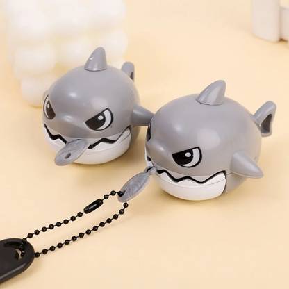 Newvent Shark Keychains,Pull-String Shark Keyring Cute and playful (Pack Of -2 ) Key Chain