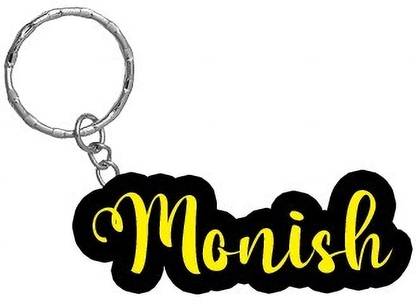 SY Gifts Monish Name Black Yellow Name Keychain Key Chain