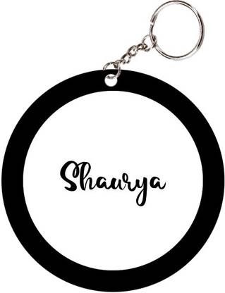 SY Gifts Shaurya Name Black Keychain Key Chain