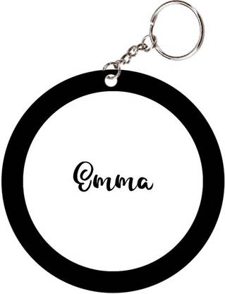 SY Gifts Emma Name Black Keychain Key Chain