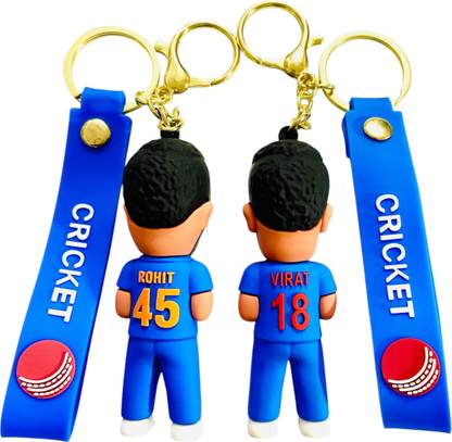 GKM Indian Cricket Jersey Keychain for Kohli,Rohit,Dhoni lovers (Type-13) Key Chain