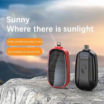 kankinmart 1500mAh Large Capacity Battery Small Solar Charger Key Chain