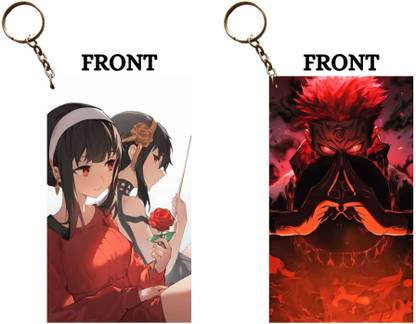 Hariyaali Enterprises LLP YOR FORGER MIRROR REAL FACE X SUKUNA EVIL Unique Style 2 pcs Combo Key Chain