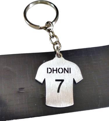 HappierYou Dhoni cricket jersey metal Keychain | MS Dhoni Keychain | MSD keychain |Dhoni 07 Key Chain