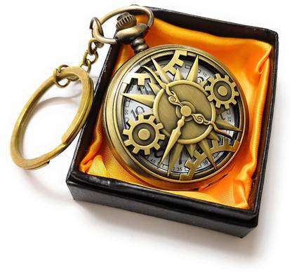 OHZEN Gandhi Machine Watch Theme Designer Pocket Watch Clock Key Chain Gandhi Style Key Chain