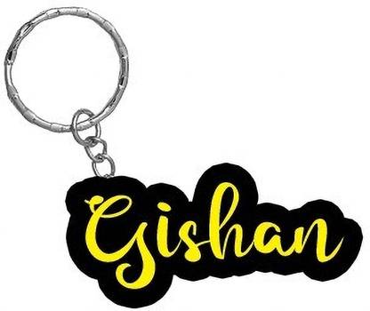 SY Gifts Gishan Name Black Yellow Name Keychain Key Chain