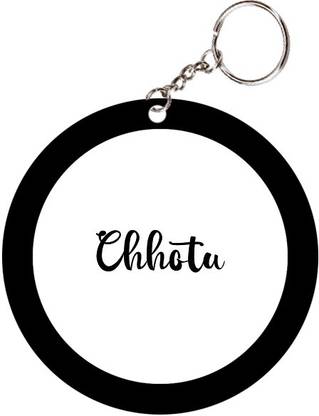 SY Gifts Chhotu Name Black Keychain Key Chain