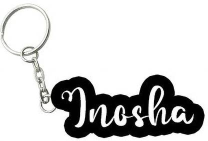 SY Gifts Inosha Black White Name Keychain Key Chain