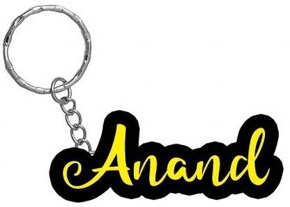 SY Gifts Anand Name Black Yellow Name Keychain Key Chain