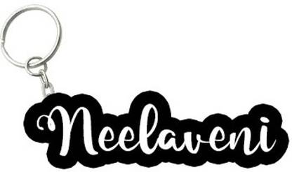 SY Gifts Neelaveni Black White Name Keychain Key Chain