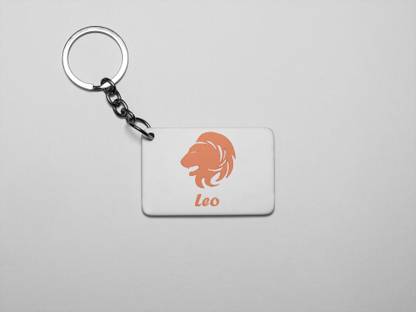 Rushaan Leo (BG orange) - Printed Acrylic Keychains(Pack Of 2) Key Chain