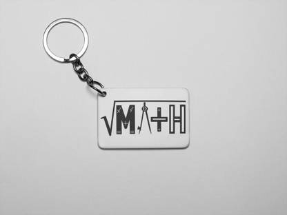 DOGAR ESSENTIALS √Math -Printed Acrylic Keychain (Pack Of 2) Key Chain