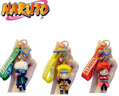 Shop Grab Famous Anime Naruto Keychain 3 Pcs Set with Hook and Long Strap for Anime Lovers Key Chain