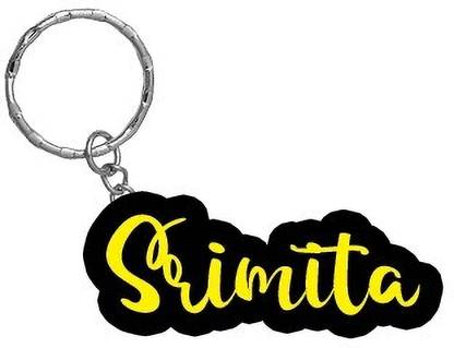 SY Gifts Srimita Name Black Yellow Name Keychain Key Chain