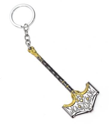 Daiyamondo Kratos The Most Powerful Weapon Golden Hammer Of God Of War Game In Metal Key Key Chain