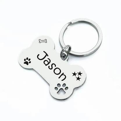 Myurawells Name Pet Tags,Pet ID Tags with Name,Custom Cat Tag,Metal Engraved Tag Key Chain Key Chain