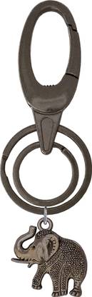 KYP Fashion Metal Elephant Rajwadi Hathi Lucky Charm For Family Friend Gifting Keyring Key Chain