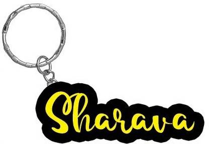 SY Gifts Sharava Name Black Yellow Name Keychain Key Chain