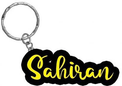 SY Gifts Sahiran Name Black Yellow Name Keychain Key Chain