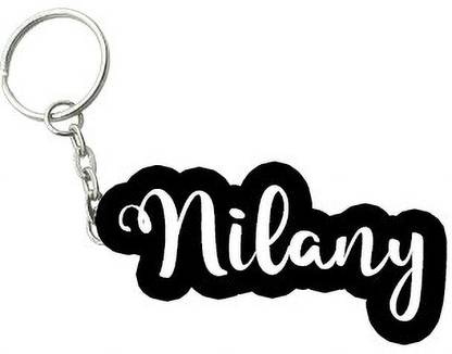 SY Gifts Nilany Black White Name Keychain Key Chain
