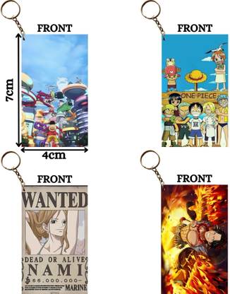 Hariyaali Enterprises LLP One Piece EGGHEAD ISLAND NAMI AND ACE Unique Style 4 pcs Combo Key Chain