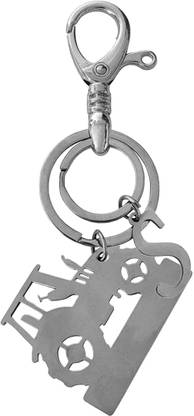 M Men Style Personalized Farm Tractor Pewter With Alphabet S Keyring Keychain LCK024 Key Chain