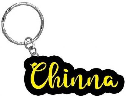 SY Gifts Chinna Name Black Yellow Name Keychain Key Chain