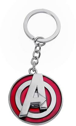 Ukit enterprises Marvel Avengers A Logo Rotating Spinner Keychain For Car & Bike Metal Keyring Key Chain