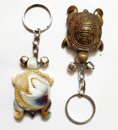 ShopTalk ( pack of 2)Turtle black and marble Key Chain