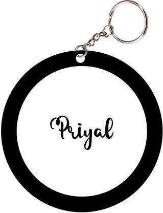 SY Gifts Priyal Name Black Keychain Key Chain