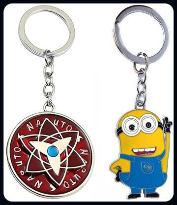 Meeko.com Spinning naruto and metal minion key chain-A Key Chain