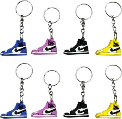 SRD TRADERS Famous sneakers keychains (pack of 8) sneakers head favourite keyrings Key Chain
